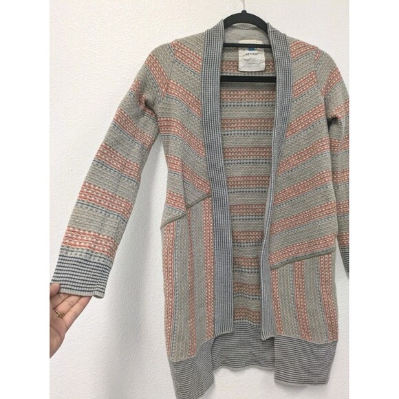 Anthropologie Sparrow Gray Wool Cotton Cardigan Duster sz M Comfy Cozy Chic - Picture 8 of 10